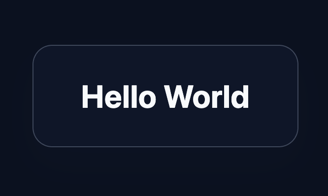 Пример результата Hello World