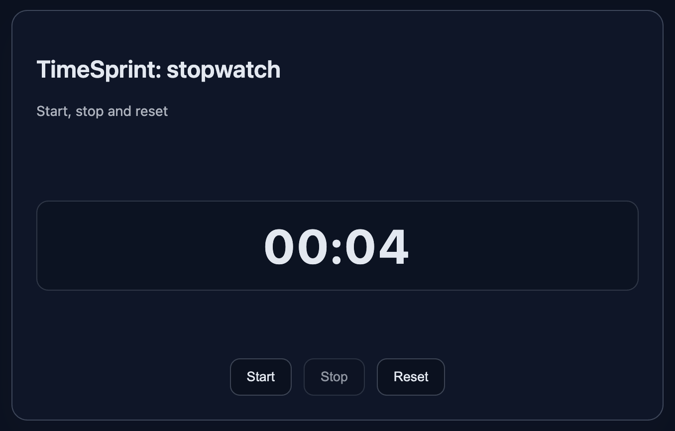 Stopwatch UI