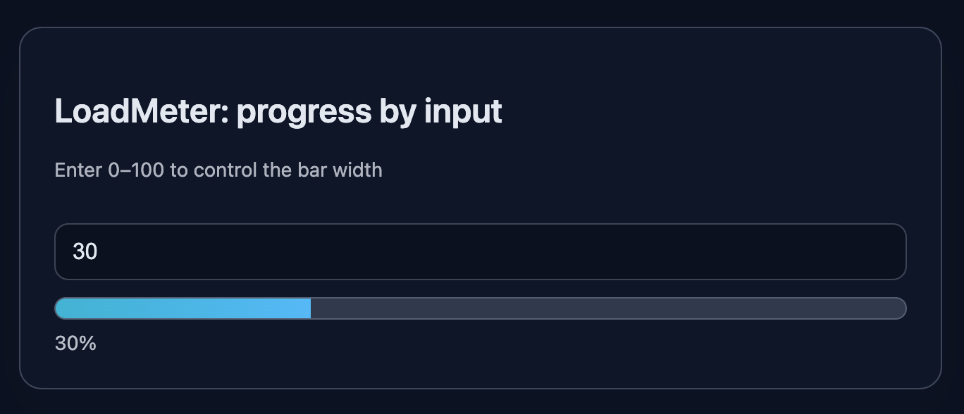 Progress bar UI